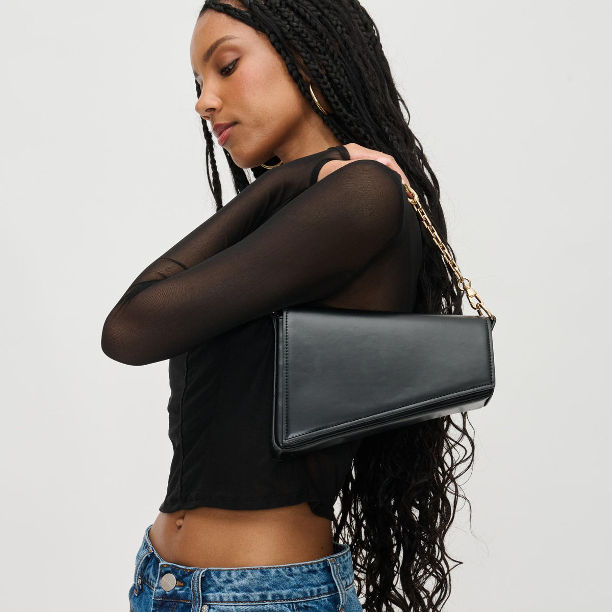 Woman wearing Black Urban Expressions Marla Crossbody 840611192356 View 2 | Black