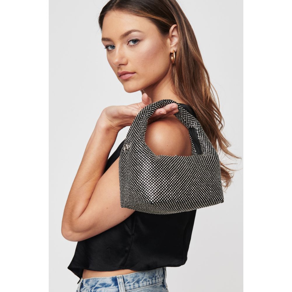 Woman wearing Black Urban Expressions Raquel Evening Bag 840611110411 View 4 | Black