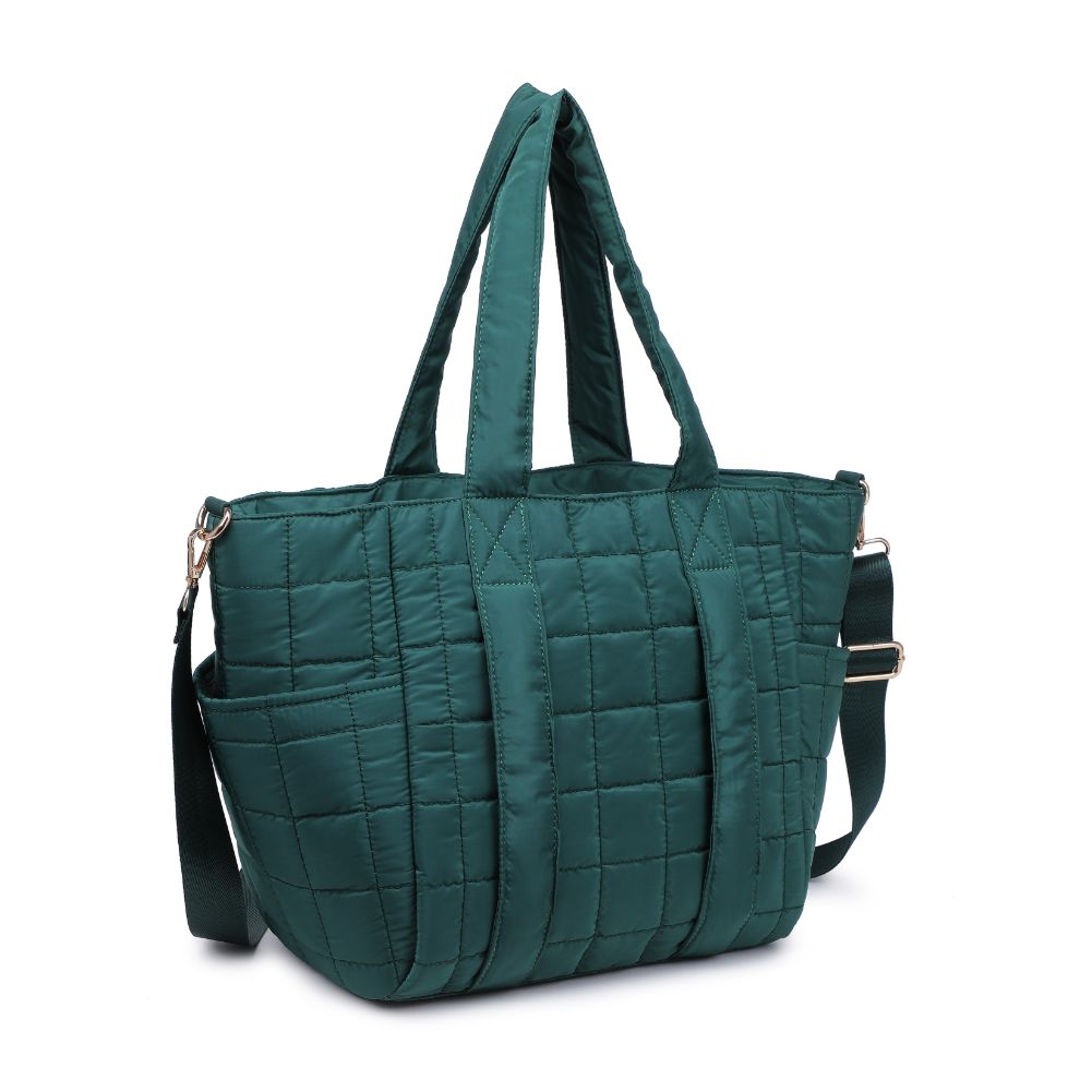 Product Image of Urban Expressions August - Quilted Nylon Tote 840611114471 View 6 | Emerald