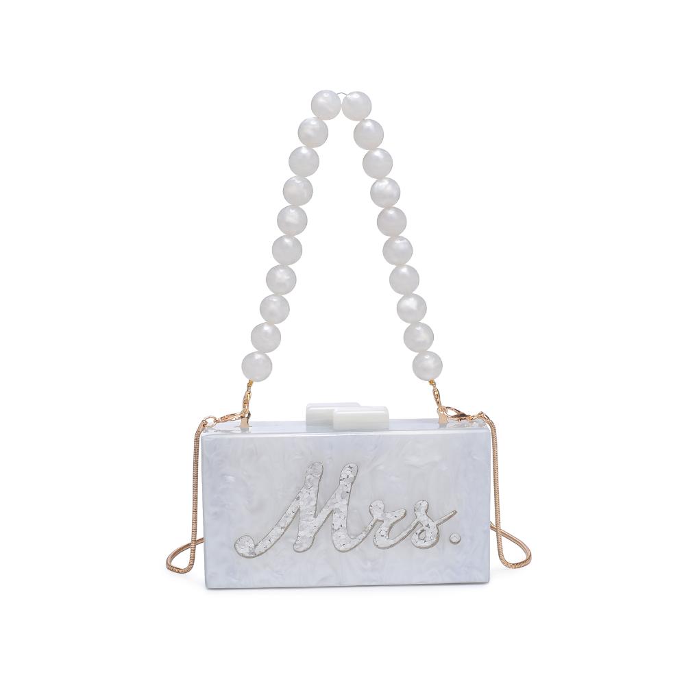 Product Image of Urban Expressions Lotus Evening Bag 840611191595 View 5 | White