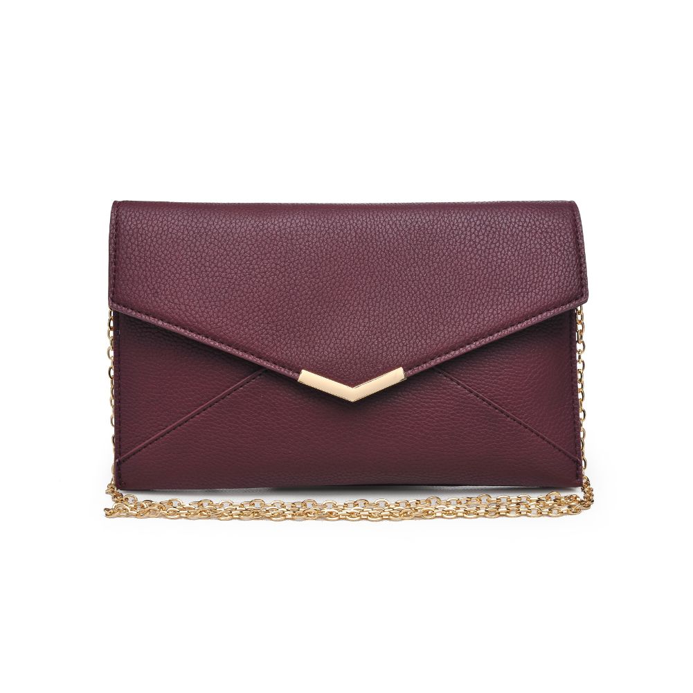 Product Image of Urban Expressions Isabelle Pebble Clutch NA-840611164193 View 1 | Burgundy