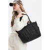 Woman wearing Black Urban Expressions August - Quilted Nylon Tote 840611114457 View 1 | Black