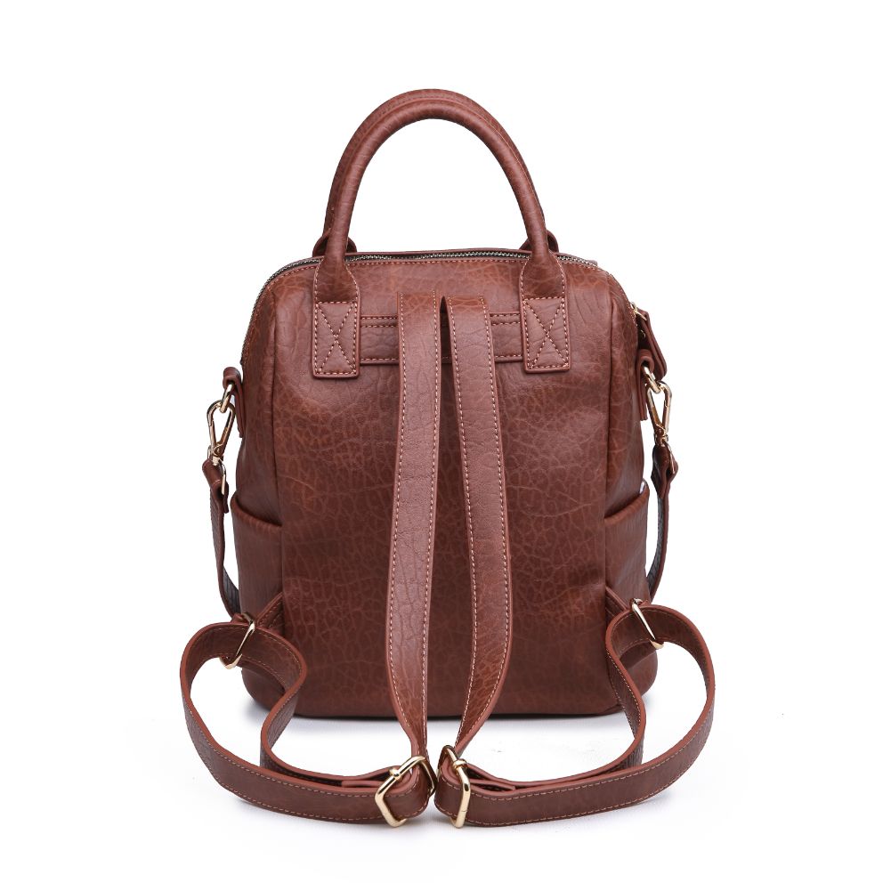 Product Image of Urban Expressions Andre Textured Backpack NA-840611164483 View 3 | Cognac