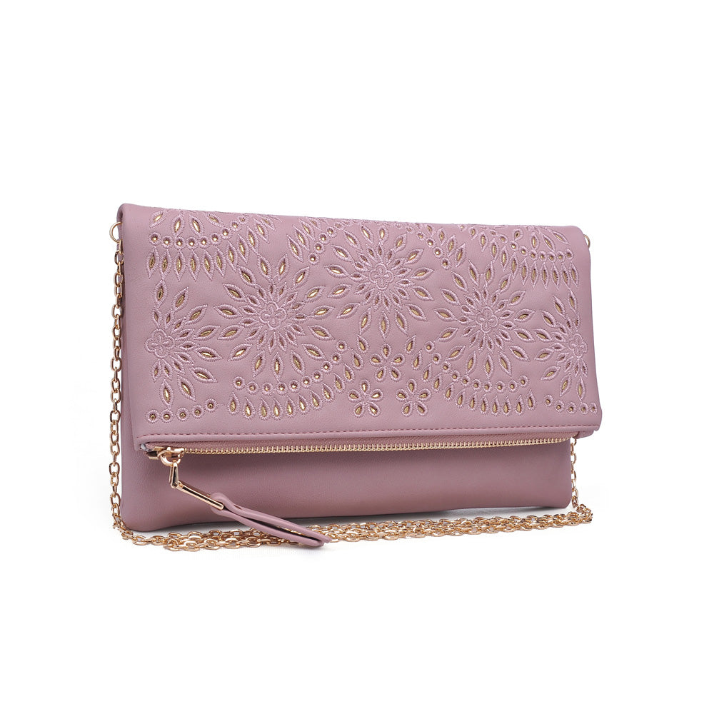 Product Image of Urban Expressions Ellington Embroidered Clutch NA-840611159403 View 2 | Blush