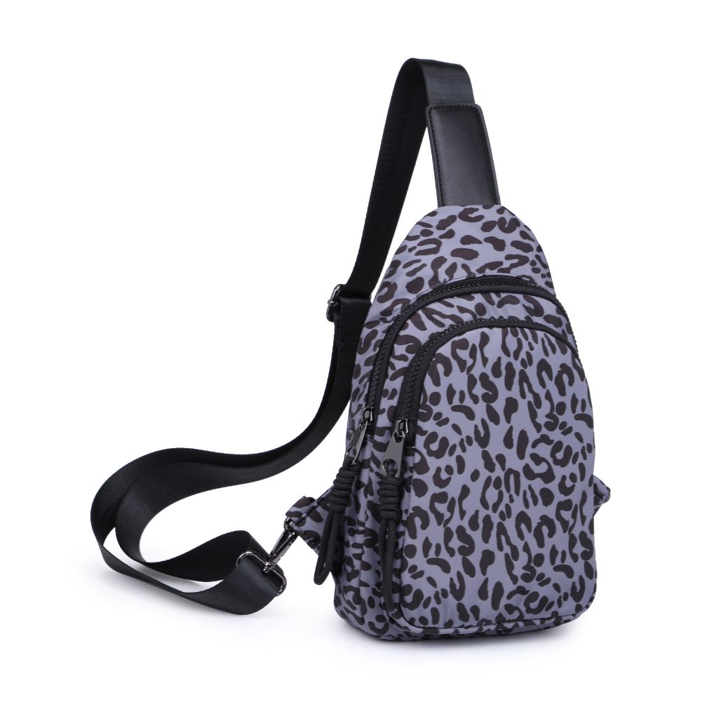 Product Image of Urban Expressions Ace Sling Backpack 840611184214 View 6 | Grey Leopard