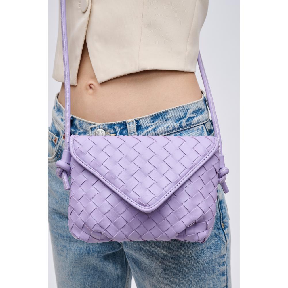 Woman wearing Lilac Urban Expressions Kylo Crossbody 840611124401 View 4 | Lilac