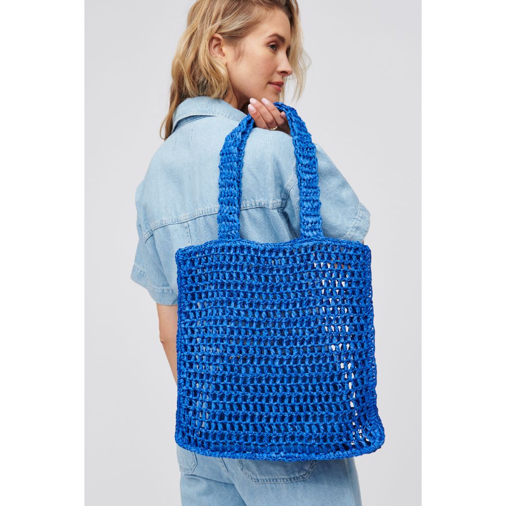 Woman wearing Cobalt Urban Expressions Bouvet Tote 818209016988 View 1 | Cobalt