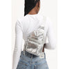 Woman wearing Silver Urban Expressions Sid Sling Backpack 840611120724 View 1 | Silver