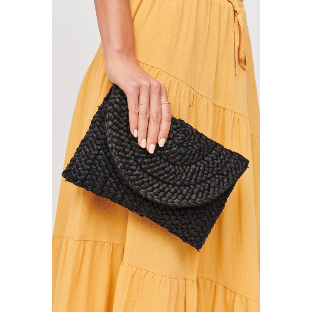 Woman wearing Black Urban Expressions Aegean Clutch 840611100665 View 4 | Black