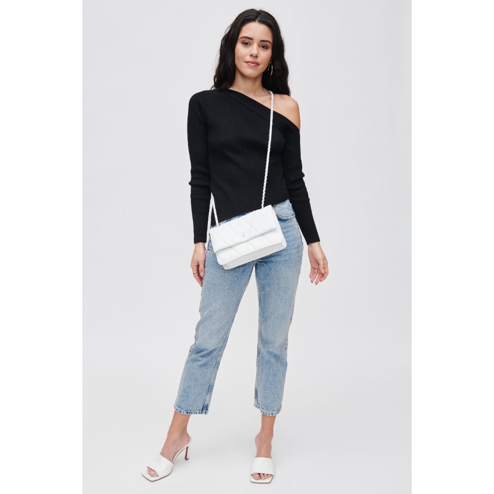 Woman wearing White Urban Expressions Yelena Crossbody 840611118622 View 3 | White