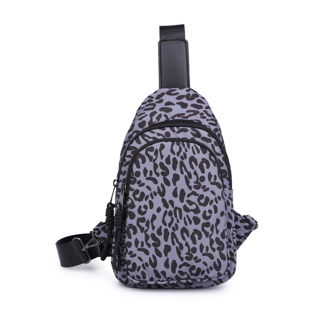 Product Image of Urban Expressions Ace Sling Backpack 840611184214 View 5 | Grey Leopard