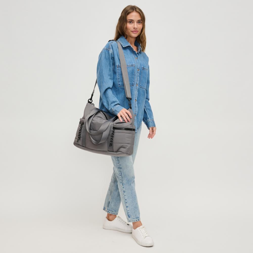 Woman wearing Grey Urban Expressions Jessi Tote 840611141163 View 4 | Grey