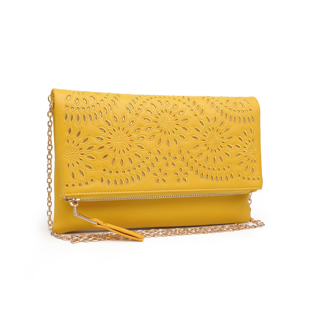 Product Image of Urban Expressions Ellington Embroidered Clutch NA-840611159427 View 2 | Mustard