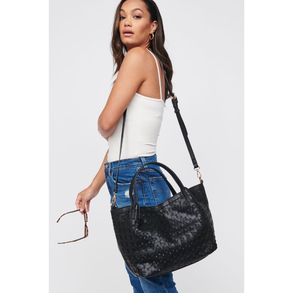 Woman wearing Black Urban Expressions Ivanna Tote 840611100016 View 2 | Black