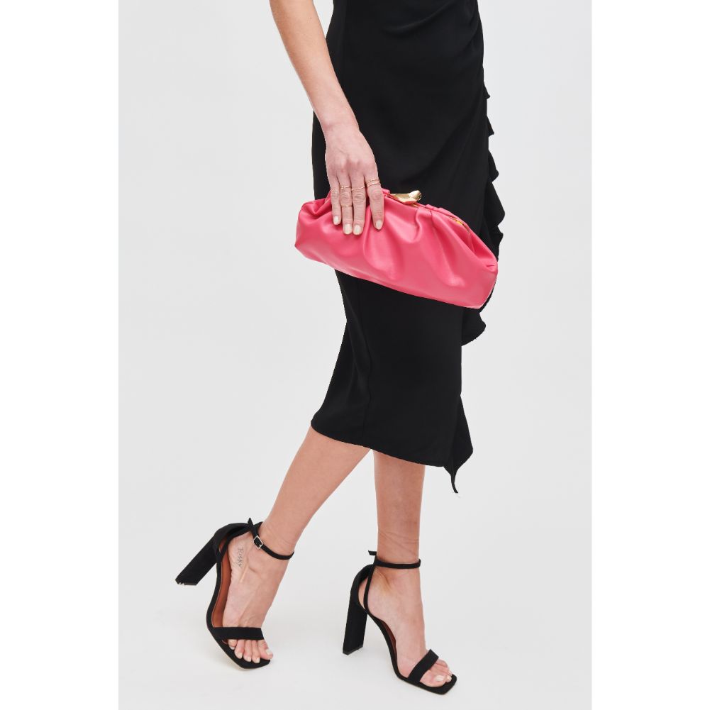 Woman wearing Bubblegum Urban Expressions Welma Clutch 840611107268 View 1 | Bubblegum