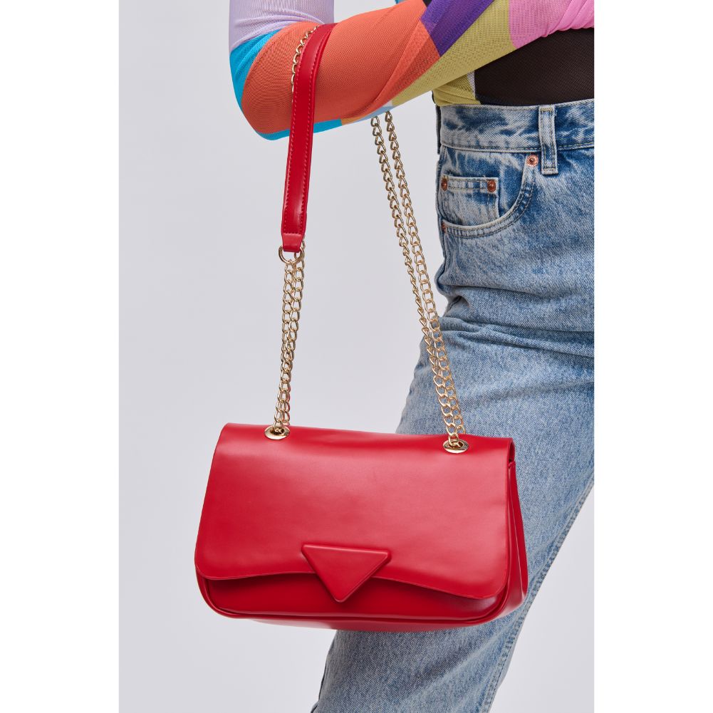 Woman wearing Red Urban Expressions Colette Crossbody 840611113528 View 4 | Red