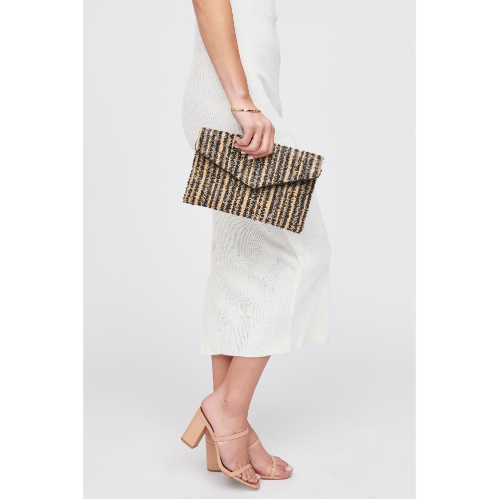 Woman wearing Black Urban Expressions Mayotte Clutch 818209017527 View 4 | Black