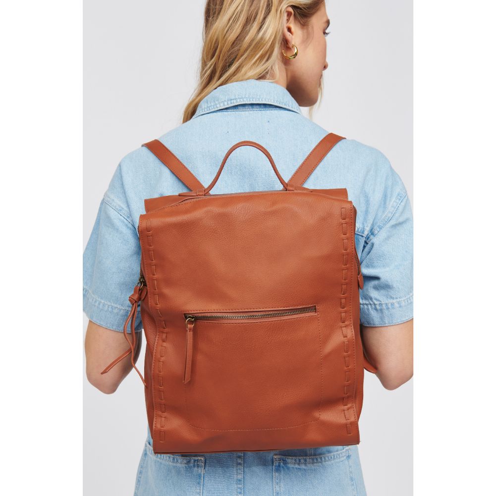 Woman wearing Tan Urban Expressions Ruth Backpack 818209015288 View 1 | Tan