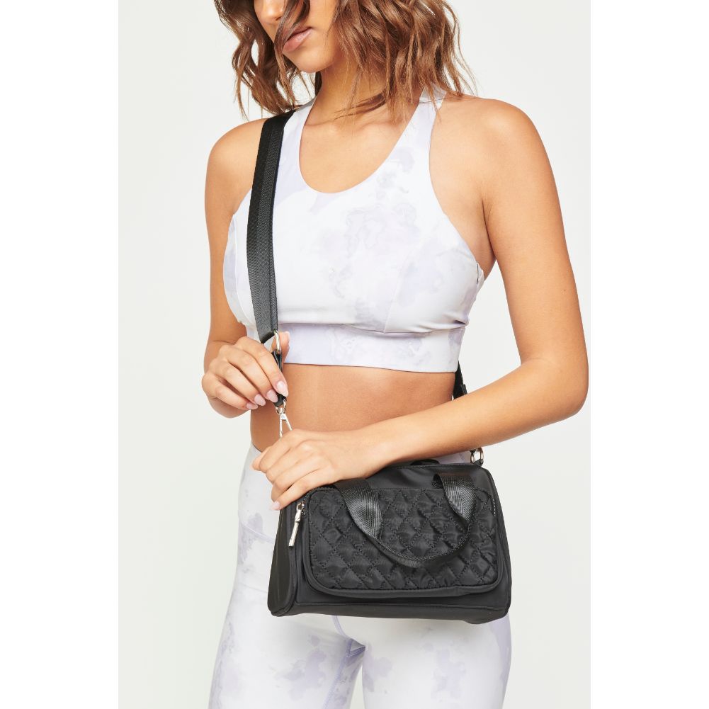 Woman wearing Black Urban Expressions Owen Crossbody 840611180810 View 3 | Black