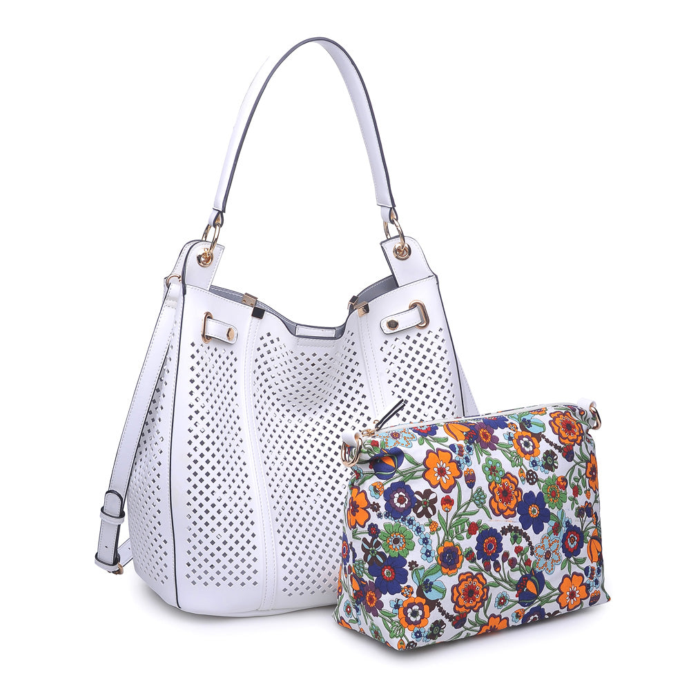 Woman wearing White Urban Expressions Darby Hobo NA-840611143419 View 2 | White