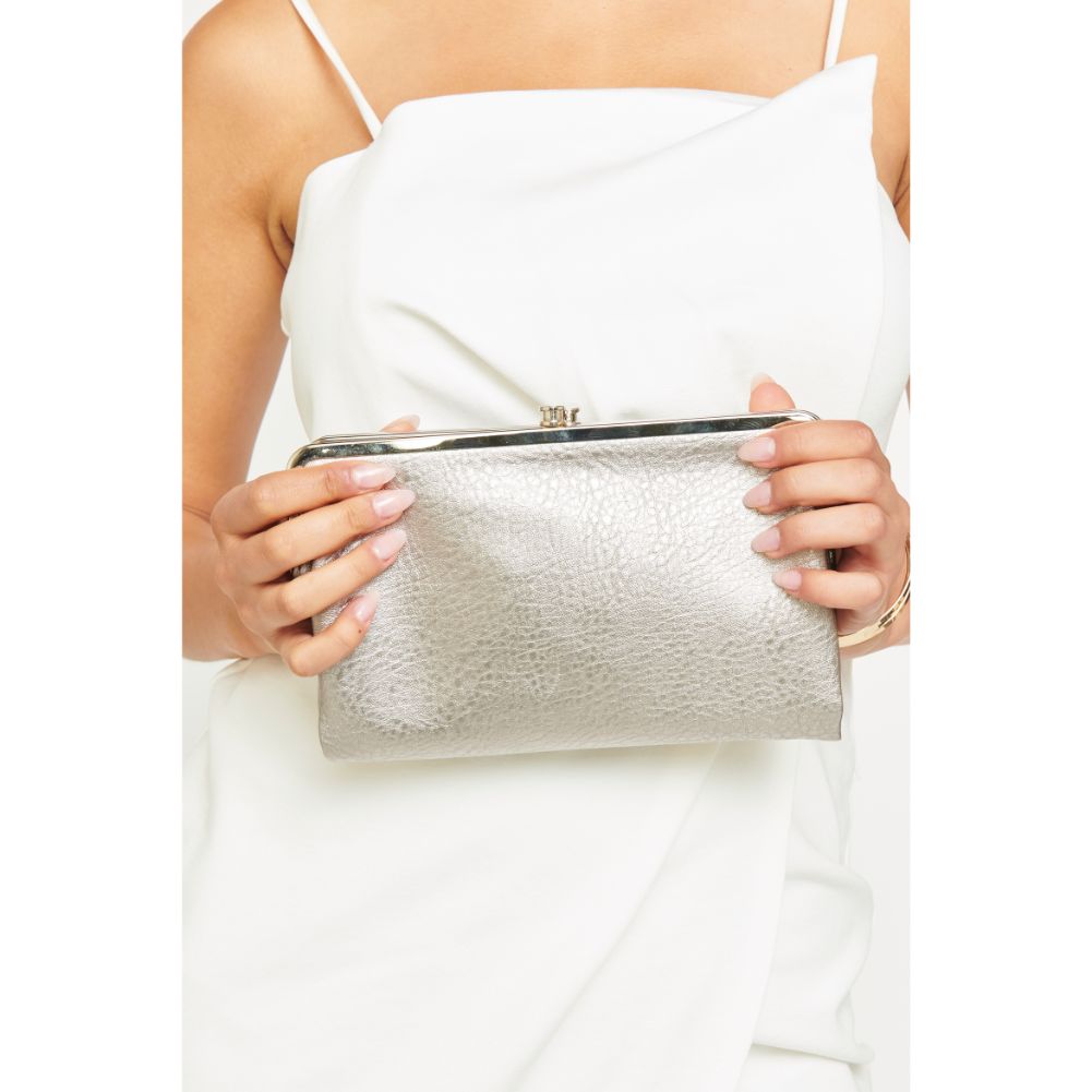 Woman wearing Silver Urban Expressions Sandra Wallet NA-840611130785 View 1 | Silver