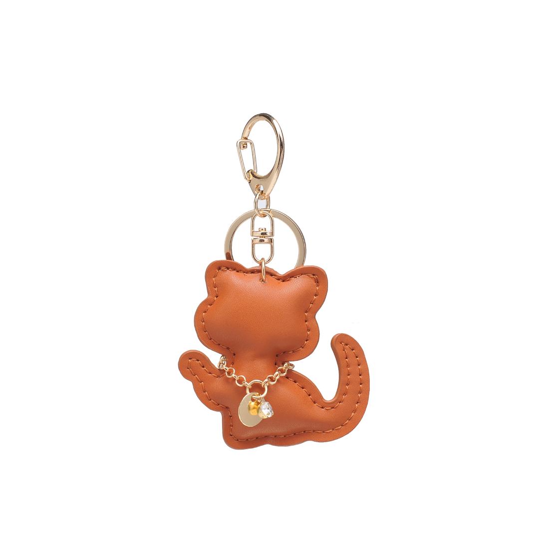 Product Image of Urban Expressions Kittie Keychain Charm 840611150745 View 1 | Tan