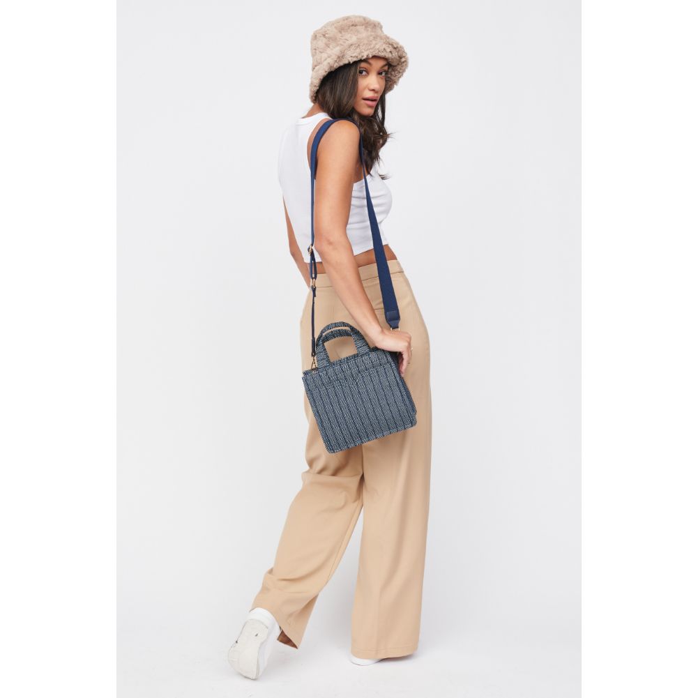 Woman wearing Denim Urban Expressions Vivienne Mini Tote 840611101761 View 3 | Denim