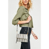 Woman wearing Black White Urban Expressions Bree Crossbody 840611174741 View 1 | Black White