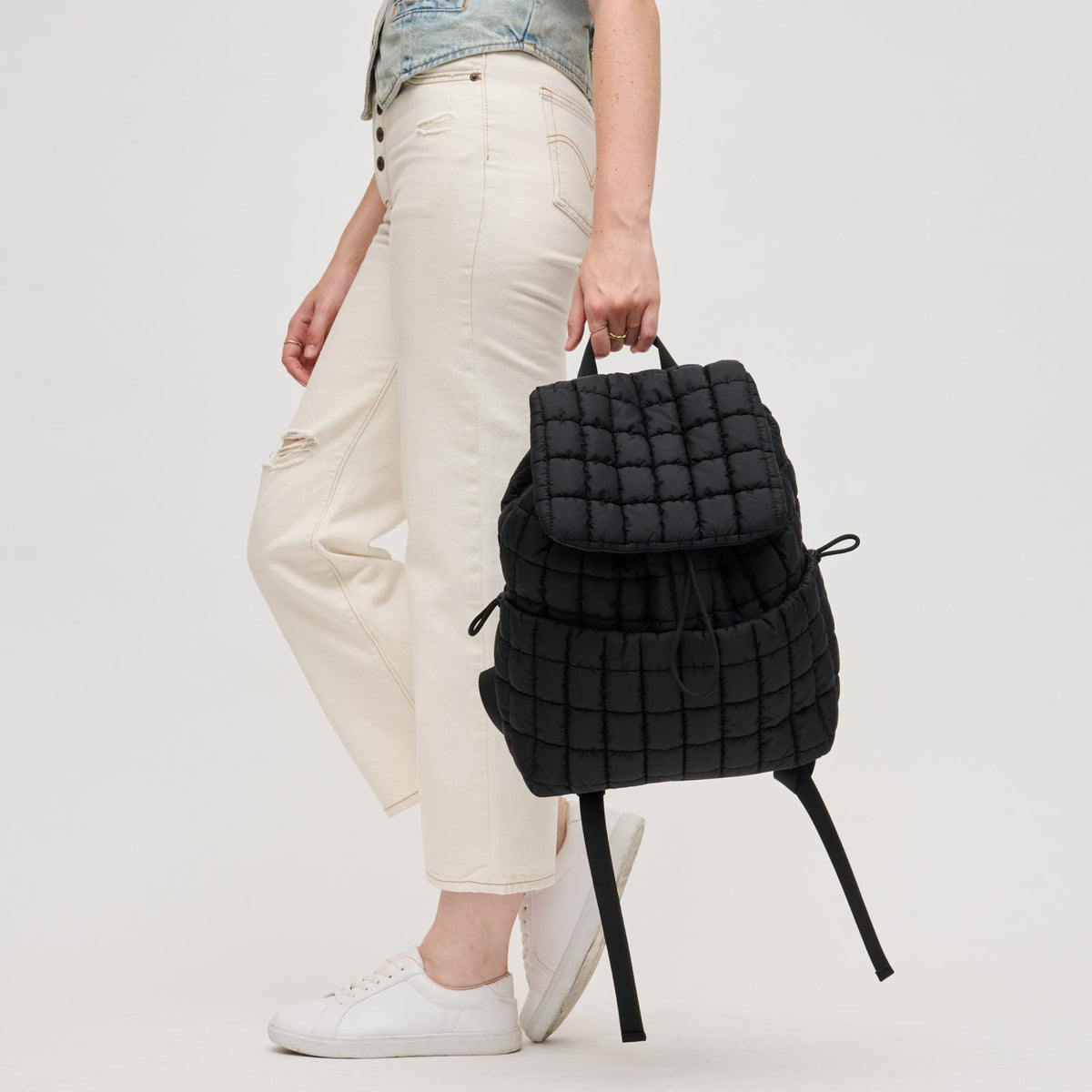 Woman wearing Black Urban Expressions Alex Backpack 840611141125 View 3 | Black