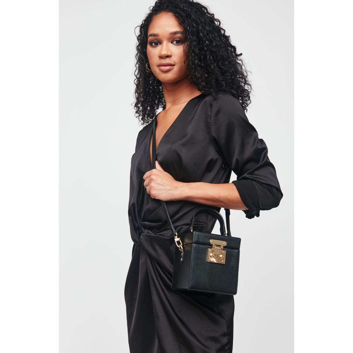 Woman wearing Black Urban Expressions Ollie Top Handle 840611185556 View 4 | Black