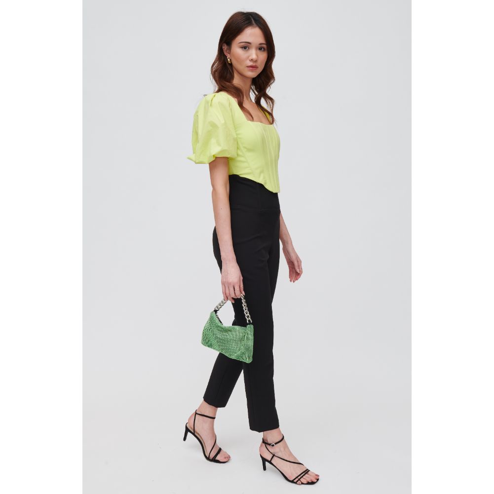 Woman wearing Green Urban Expressions Trixie Evening Bag 840611106773 View 3 | Green