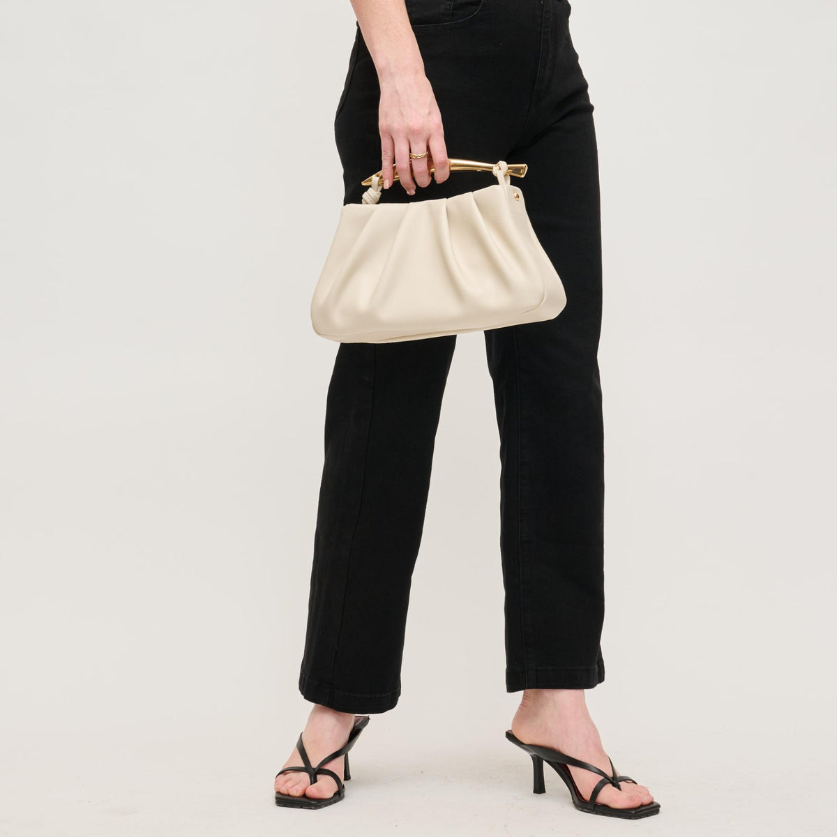 Woman wearing Ivory Urban Expressions Rosalia Crossbody 840611147745 View 3 | Ivory