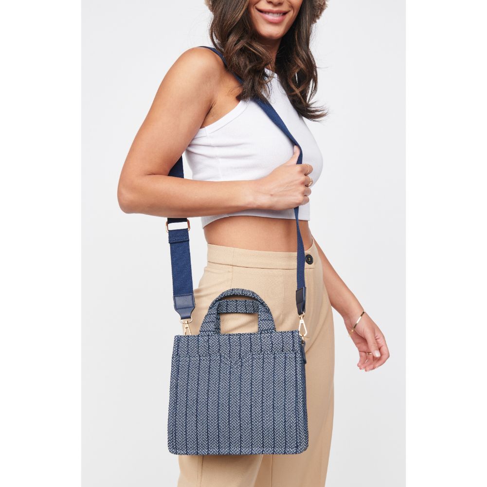 Woman wearing Denim Urban Expressions Vivienne Mini Tote 840611101761 View 1 | Denim