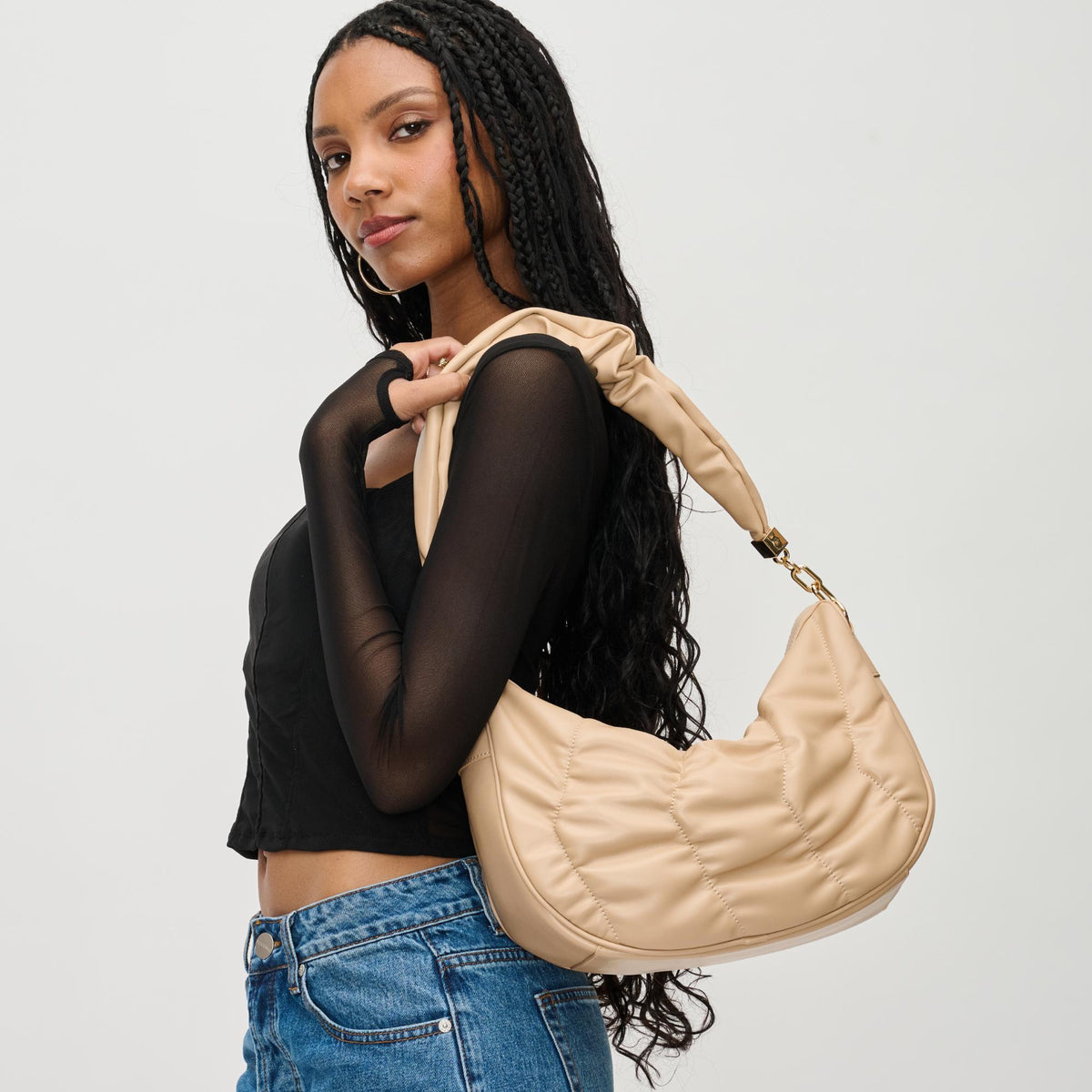 Woman wearing Natural Urban Expressions Whitney Crossbody 840611130600 View 1 | Natural