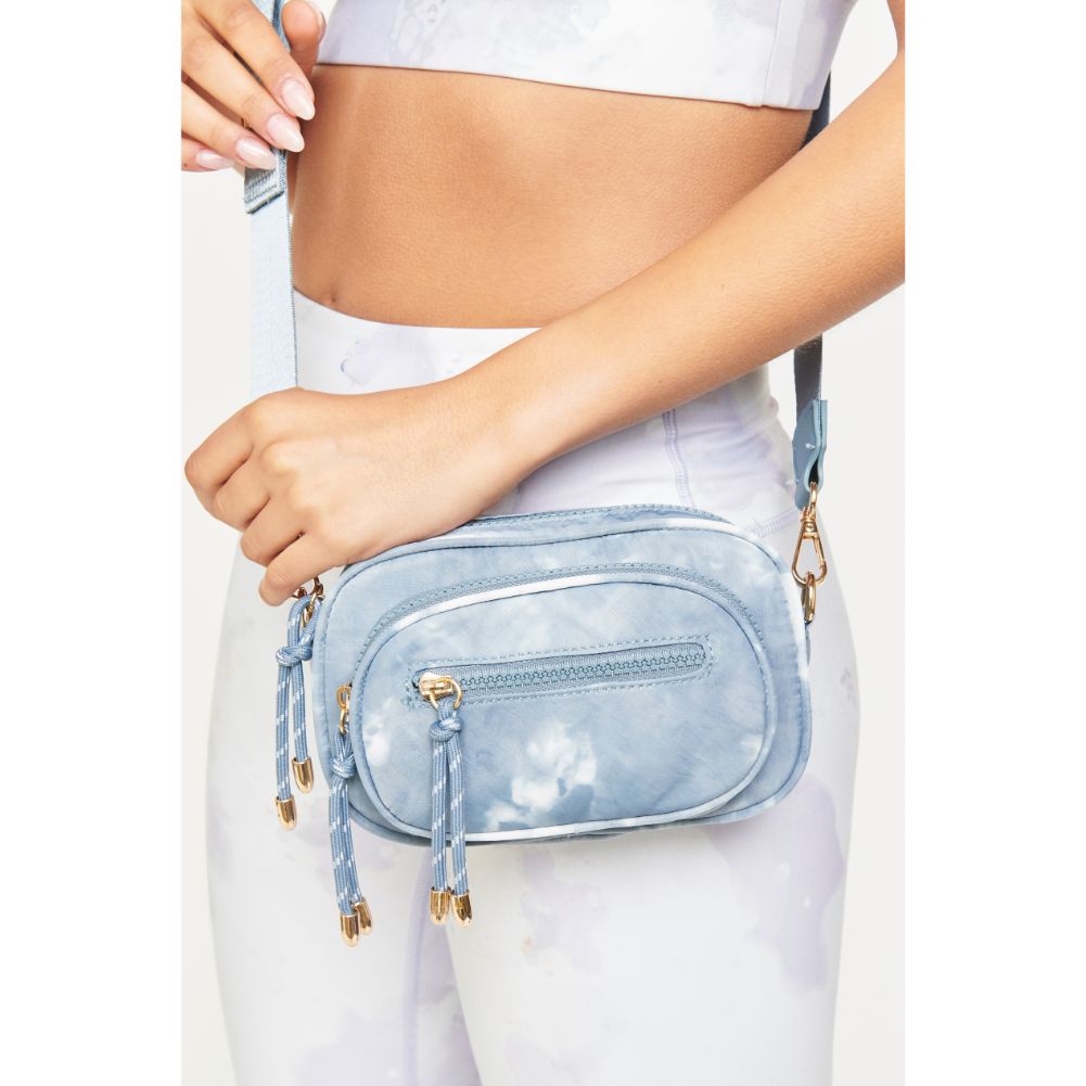 Woman wearing Slate Cloud Urban Expressions Kate Crossbody 840611177643 View 2 | Slate Cloud