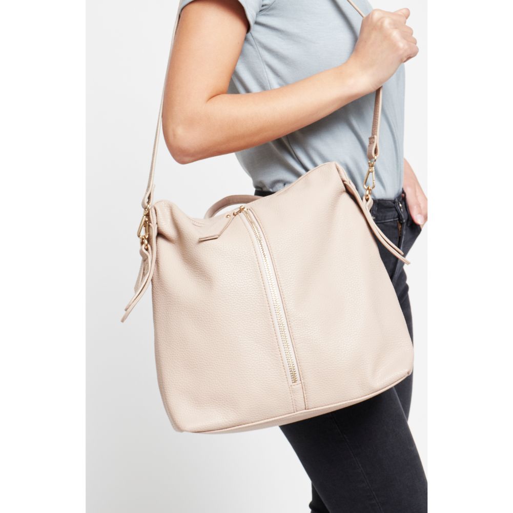 Woman wearing Natural Urban Expressions Kenzie Backpack 840611133595 View 3 | Natural