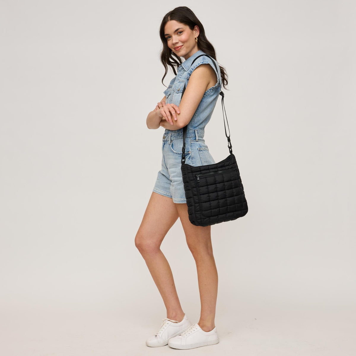 Woman wearing Black Urban Expressions Fia Crossbody 840611140012 View 2 | Black