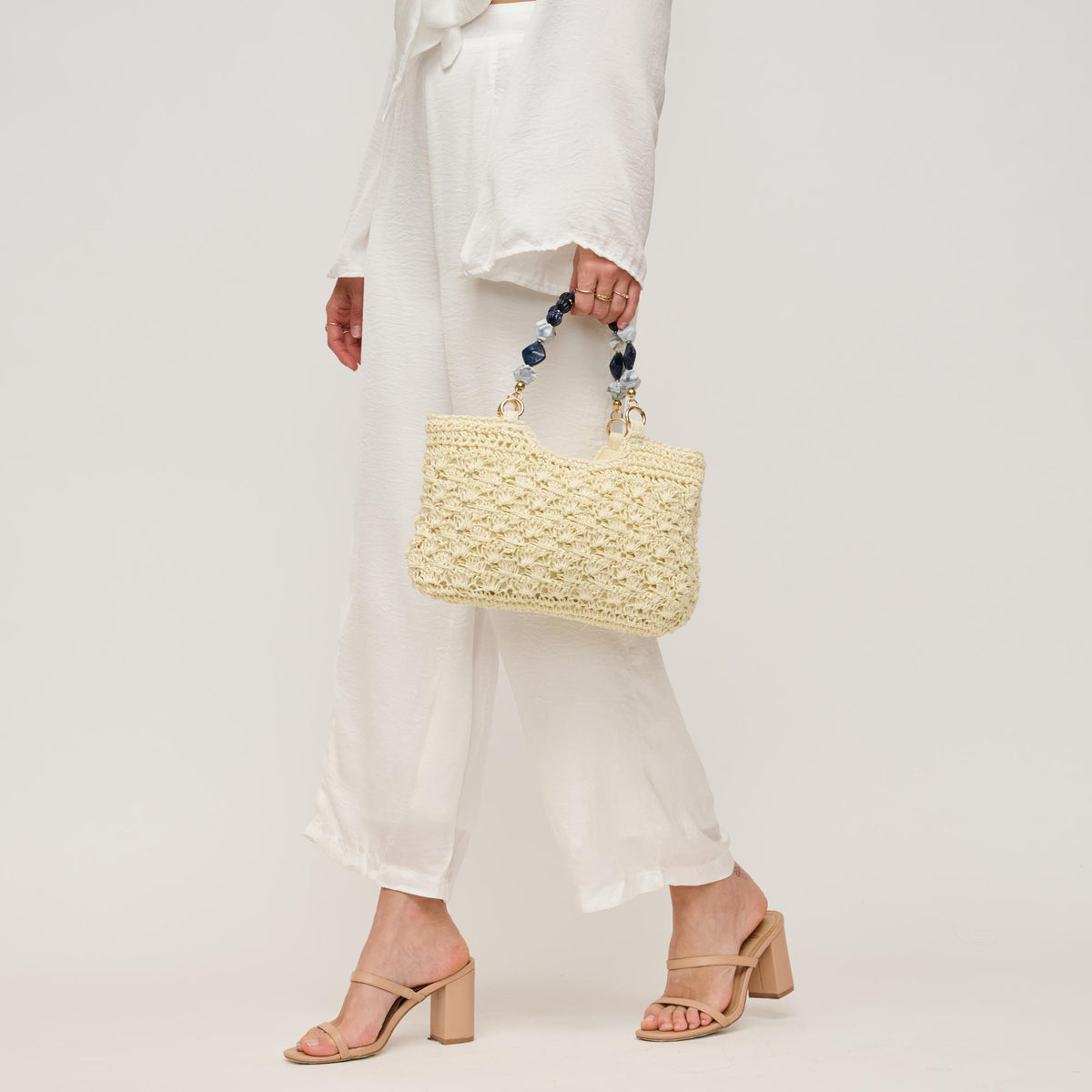 Woman wearing Ivory Urban Expressions Nora Tote 840611135957 View 4 | Ivory