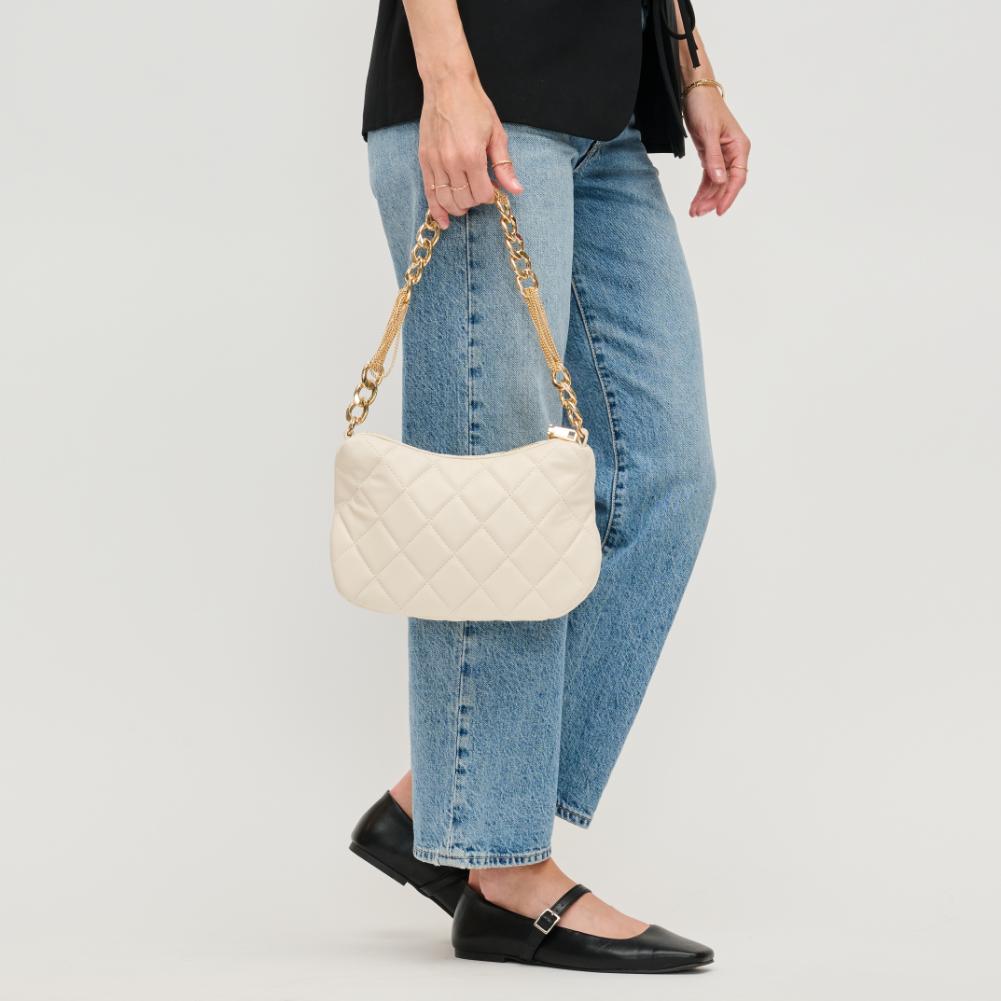 Woman wearing Ivory Urban Expressions Eve Crossbody 840611132482 View 3 | Ivory