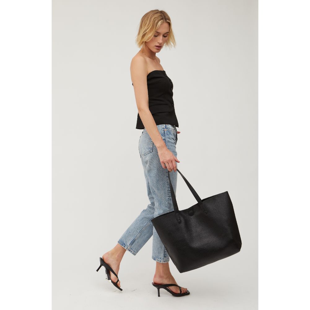 Woman wearing Black Urban Expressions Sully Tote 840611114259 View 3 | Black