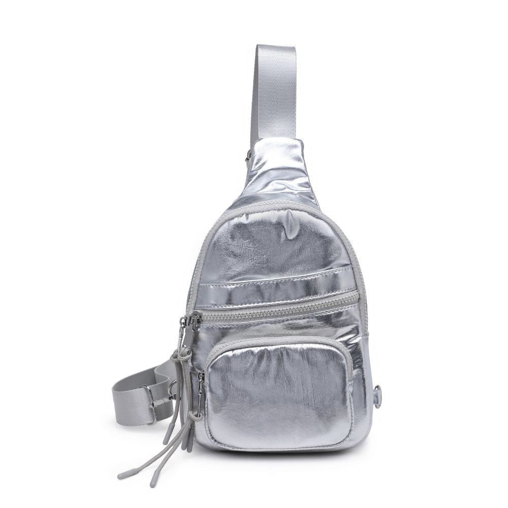 Product Image of Urban Expressions Sid Sling Backpack 840611120724 View 5 | Silver