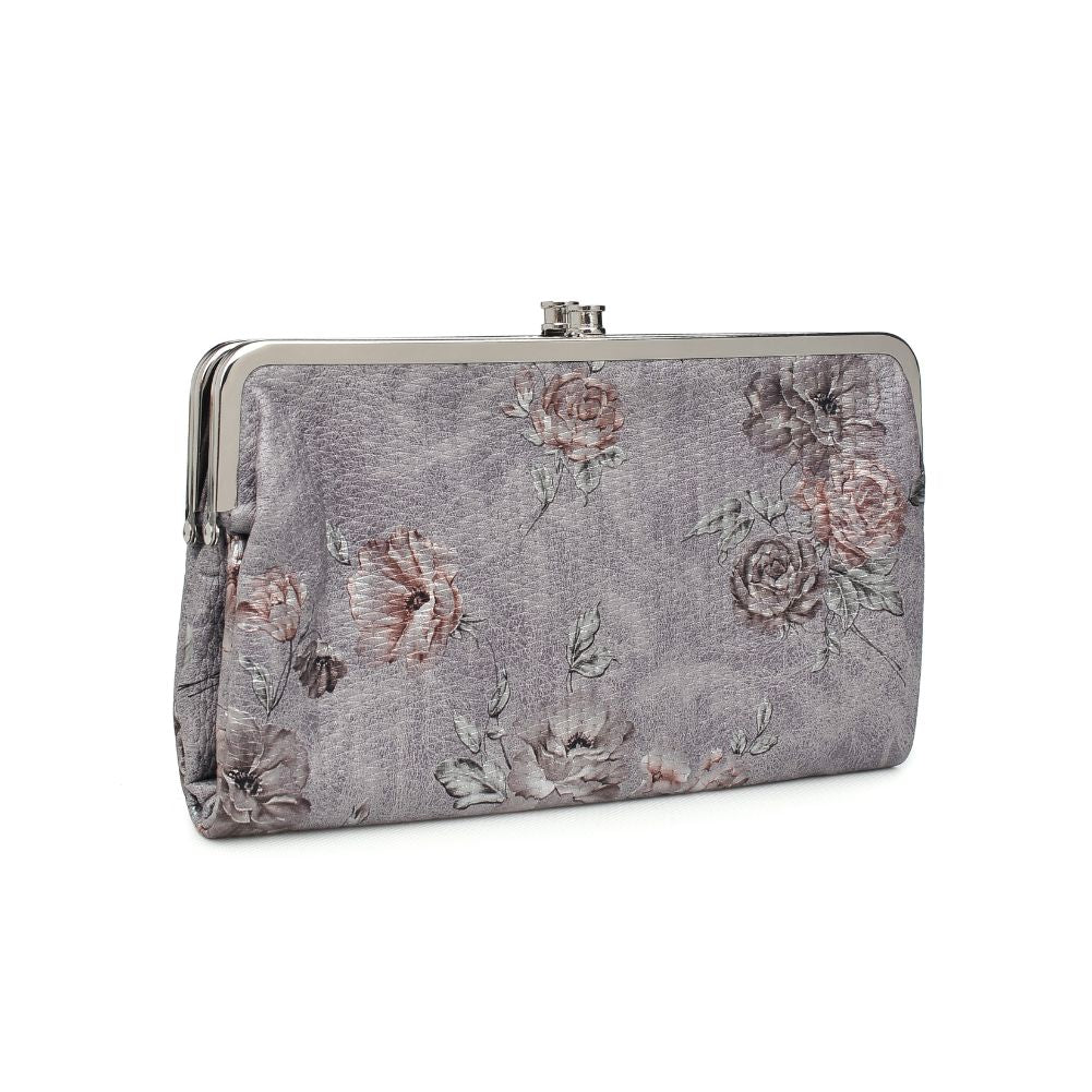 Product Image of Urban Expressions Sandra Floral Wallet 840611151650 View 2 | Grey