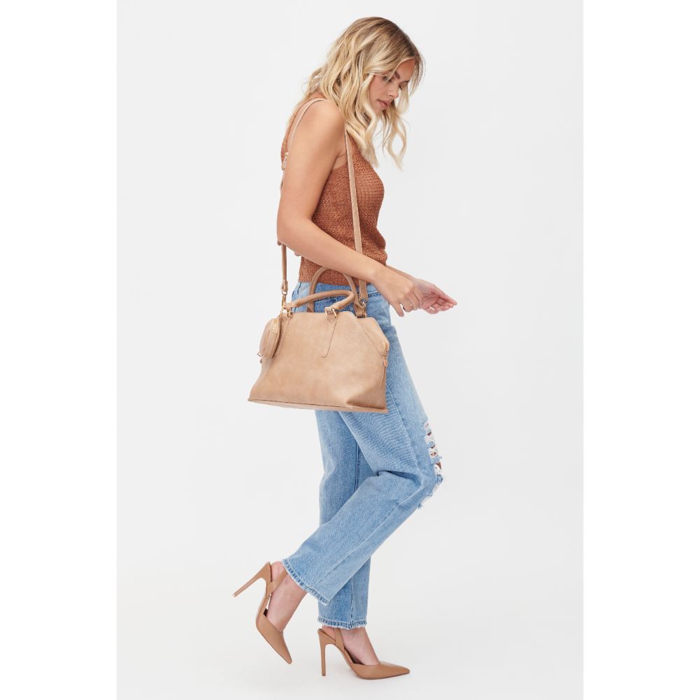 Woman wearing Natural Urban Expressions Gillian Satchel 840611101358 View 3 | Natural