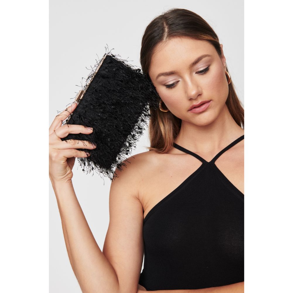 Woman wearing Black Urban Expressions Shoshanna Evening Bag 840611103314 View 1 | Black