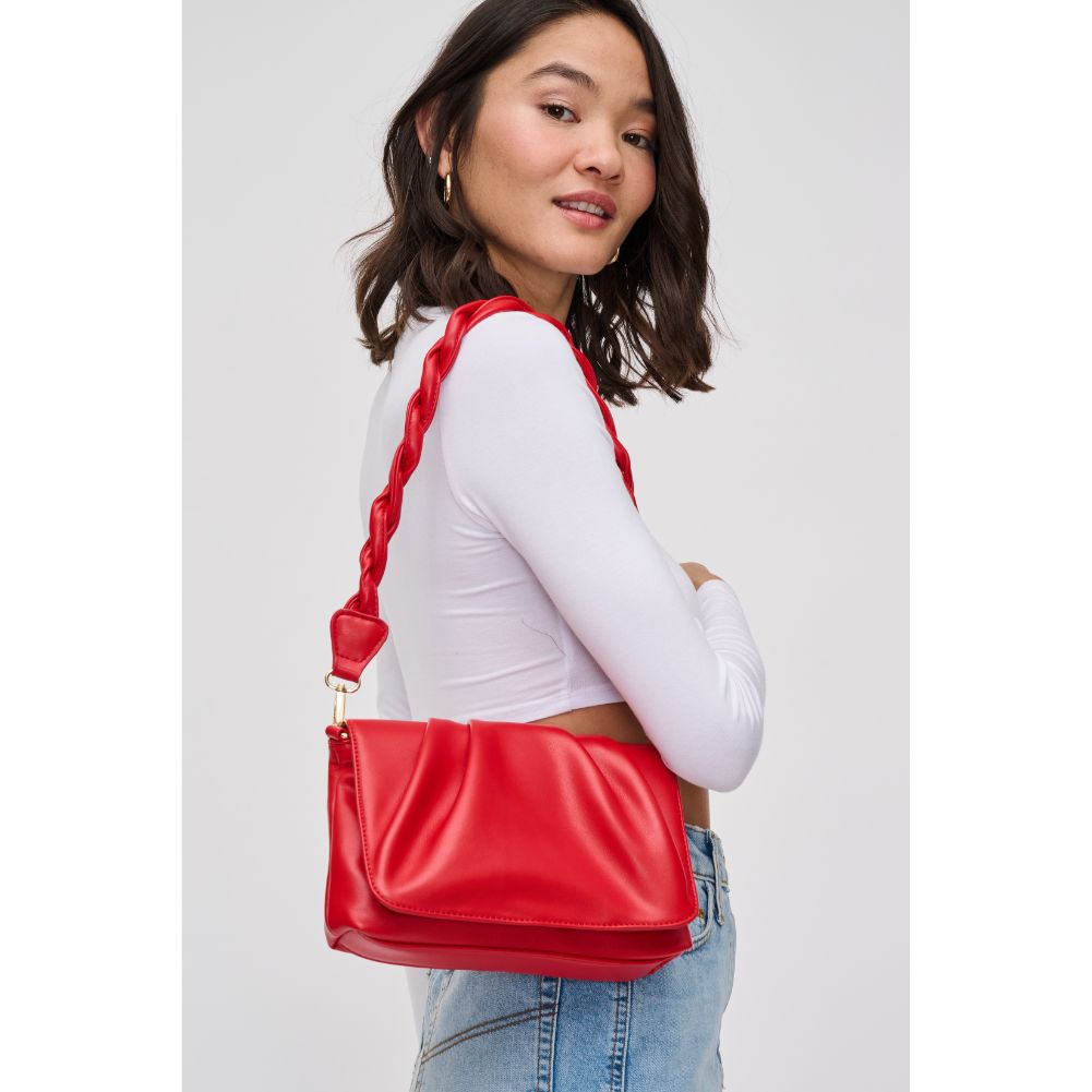 Woman wearing Red Urban Expressions Aimee Crossbody 840611124586 View 2 | Red