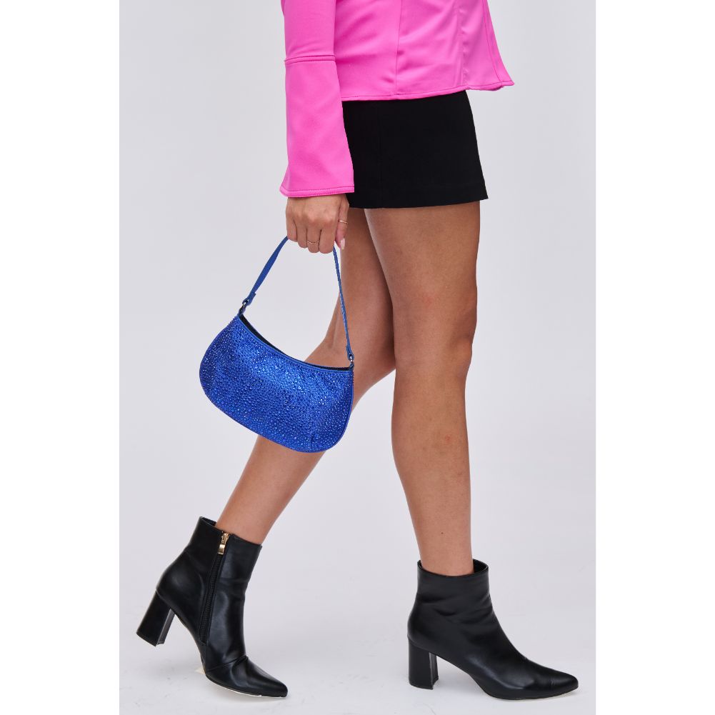 Woman wearing Blue Urban Expressions Simone Evening Bag 840611113887 View 1 | Blue