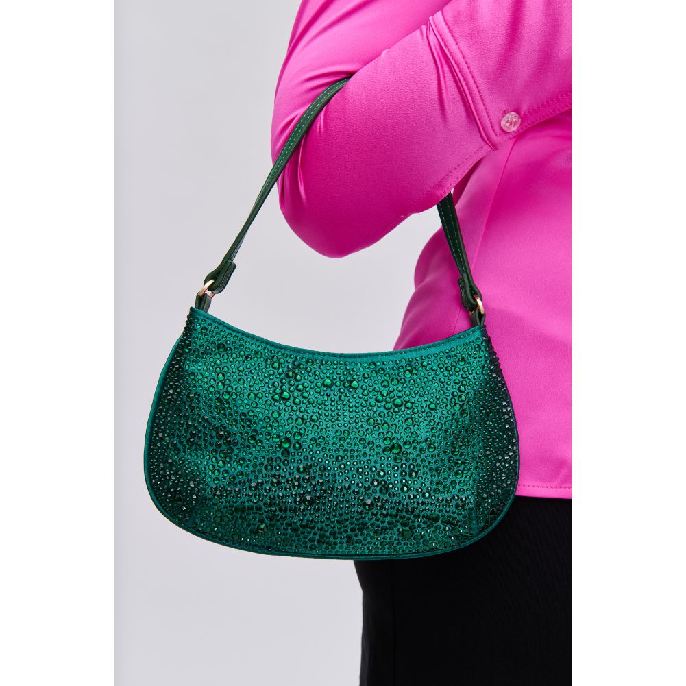 Woman wearing Green Urban Expressions Simone Evening Bag 840611113894 View 1 | Green