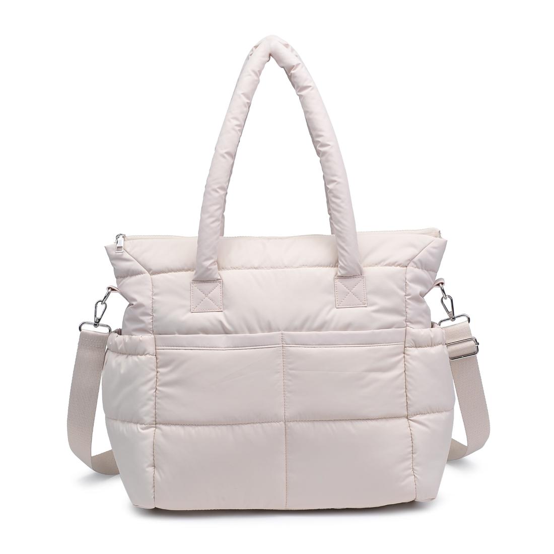 Product Image of Urban Expressions Jetsetter Tote 840611195081 View 5 | Cream