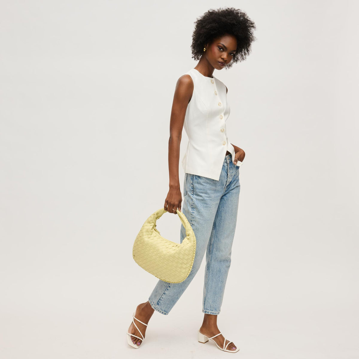 Woman wearing Butter Urban Expressions Wendy Hobo 840611150363 View 3 | Butter