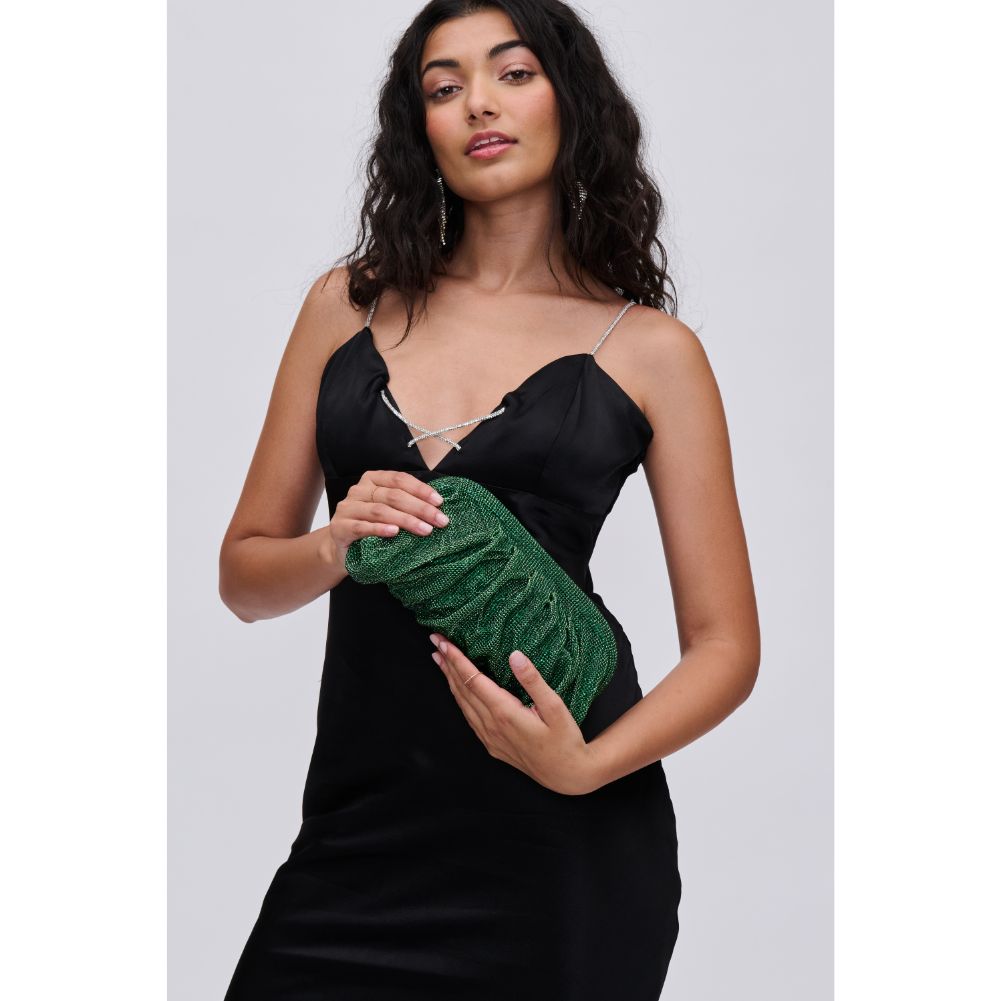 Woman wearing Green Urban Expressions Irina Evening Bag 840611123466 View 1 | Green